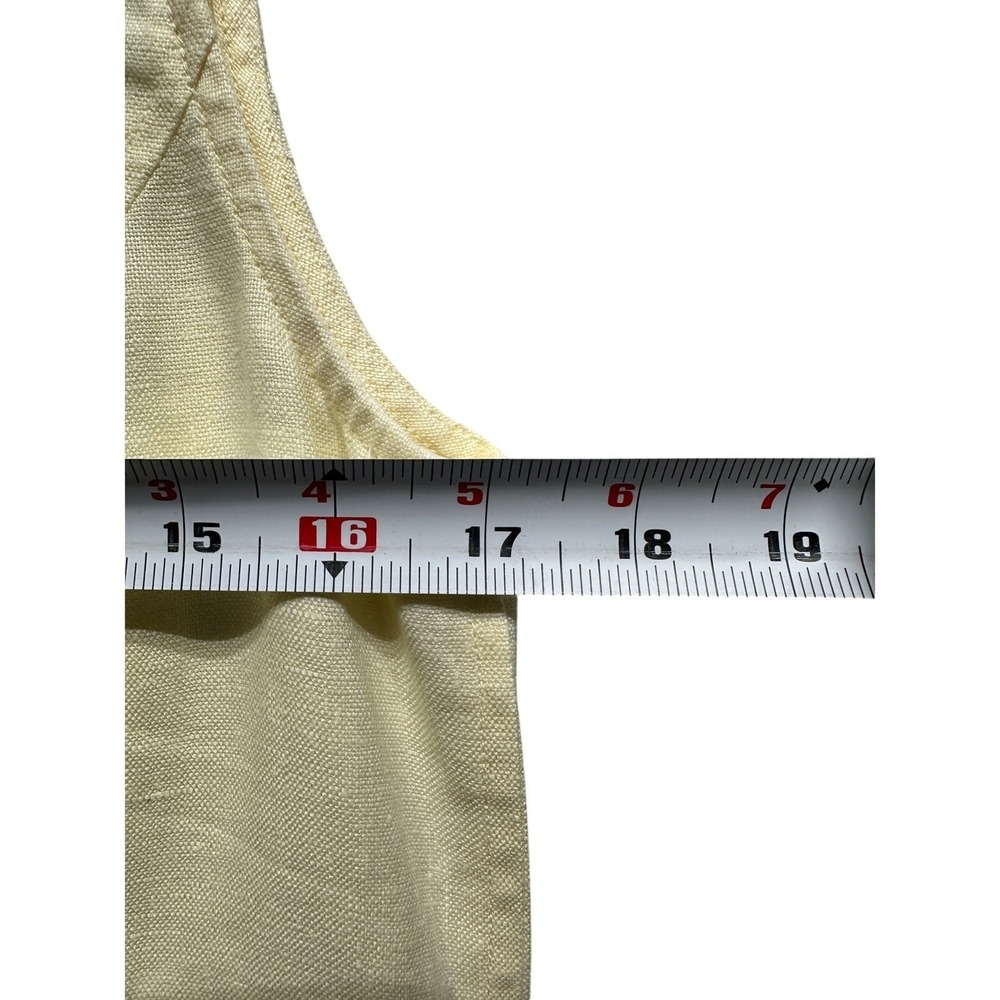 J Jill 100% Linen Sheath Dress Butter Yellow Size 6 Resort Cruise Euro Vaca - Picture 4 of 9